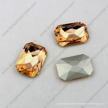 Fancy Loose Octagon Shape Gemstone Clear Glass Stone